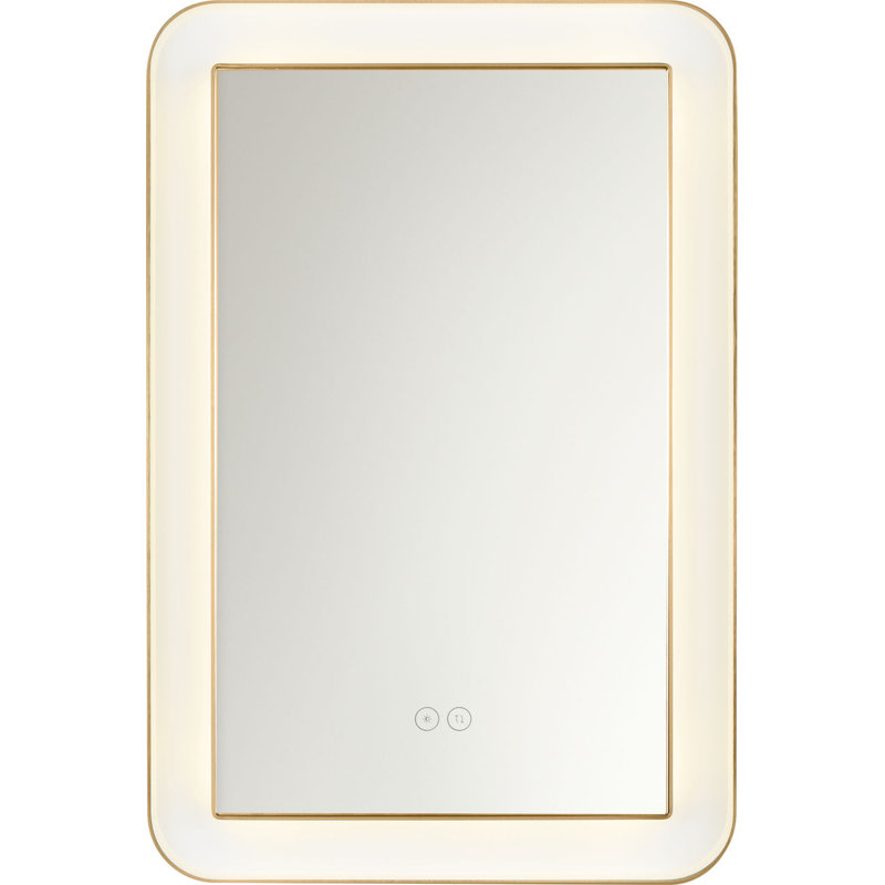 Miroir rectangulaire Chopin, H 27 po x l 18 po x P 1,5 po, Bronze brillant