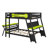 Bunk Bed With Two Built-In Gaming Desks, USB Desktop Ports & Pegboard Organizer-1459330781