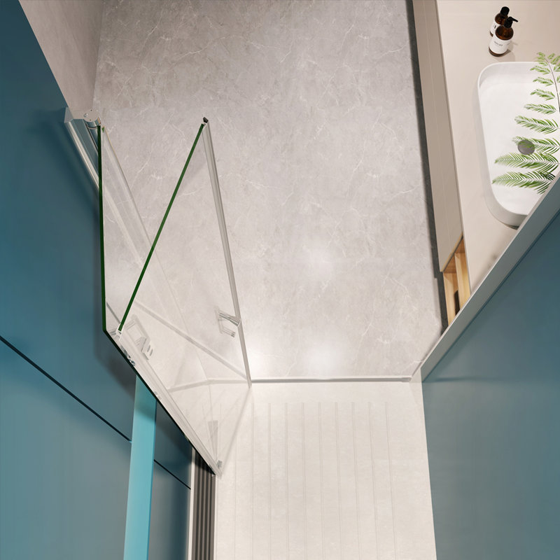 1 3/8" adjustment,universal pivot shower door, Chrome