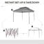 Abri escamotable d'extérieur 11 pi x 11 pi Outsunny