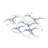 Olmeda Metal Bird Blue Wall Decor with Brown Distressed Accents