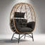 Fauteuil d'extérieur en osier avec coussin extensible Solvane-582643434