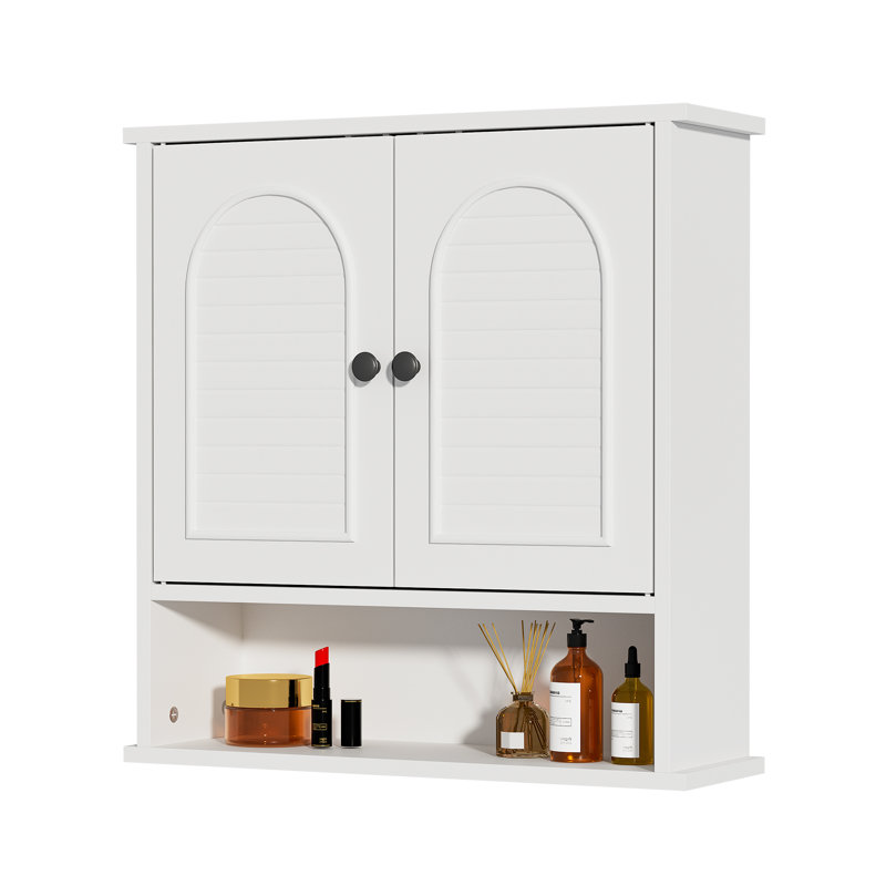 Armoire de salle de bain murale blanche, Blanc