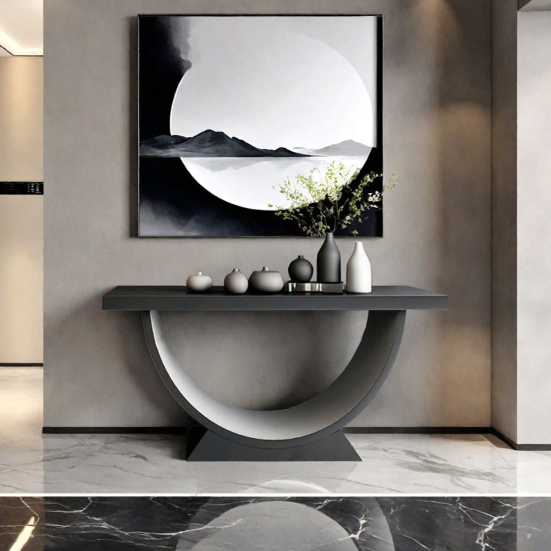 Modern Minimalist Console Table, 35.43" H x 55.12" W x 13.78" D