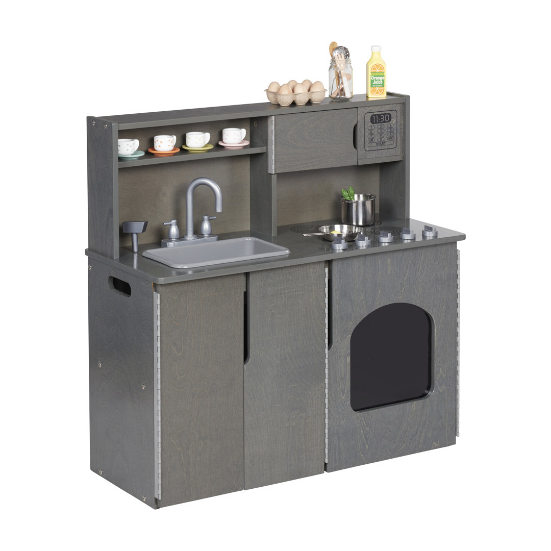 ECR4Kids 4-in-1 Kitchen, Sink, Stove, Oven, Microwave and Storage, Play Kitchen ECR4Kids 