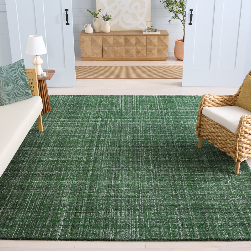 Tapis d'intérieur abstrait touffeté à la main Performance, Rectangle 8 pi x 10 pi