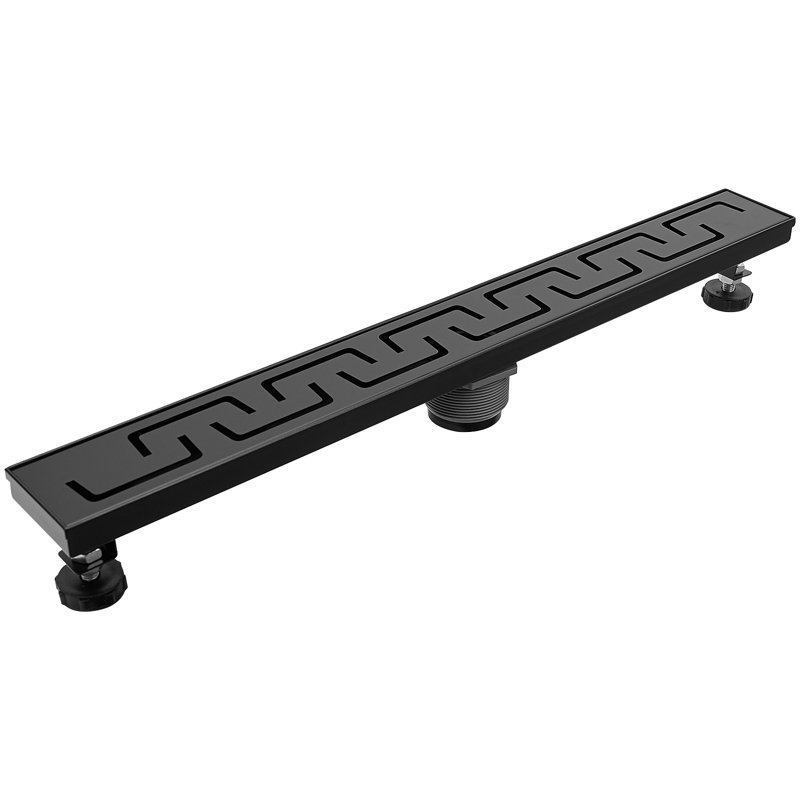 Drain de douche en acier inoxydable, Noir mat