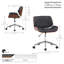 Chaise de bureau style Mid-Century en similicuir Temme-23840338-108287817