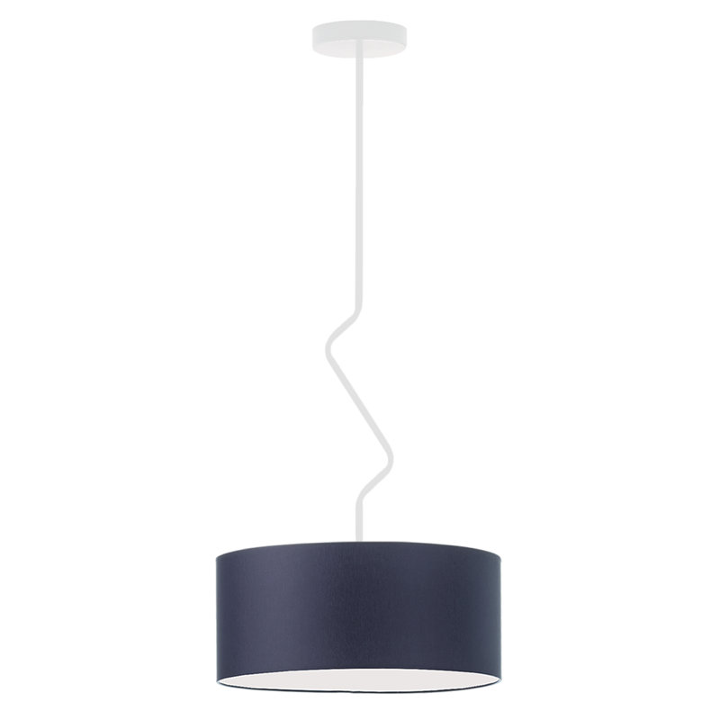 Candless 1 - Light Drum Pendant, White, Brown