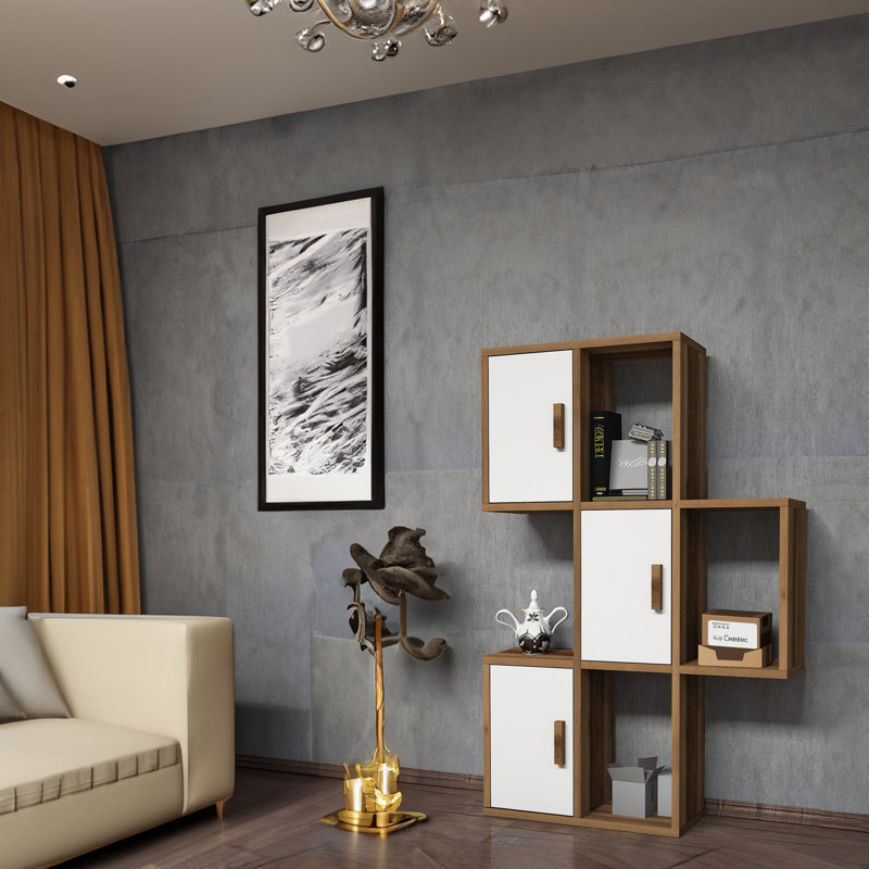 Floating Shelf, Brown/White
