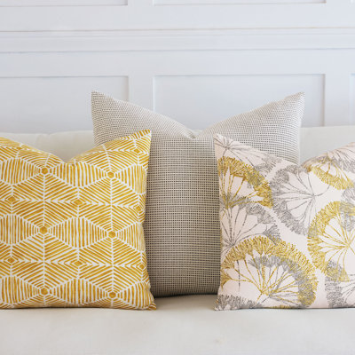 Gentry Embroidered Cotton Throw Pillow
