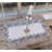 Lace Runner Earth Tone Silver Lace On White Jacquard Table Runner-2038071422