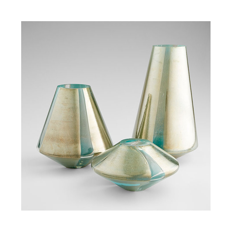 Glass Table Vase, 10.75" H x 10" W x 10" D