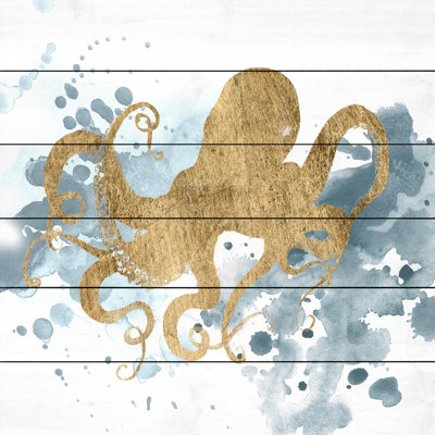 Gilded Splash II - No Frame Painting on Wood