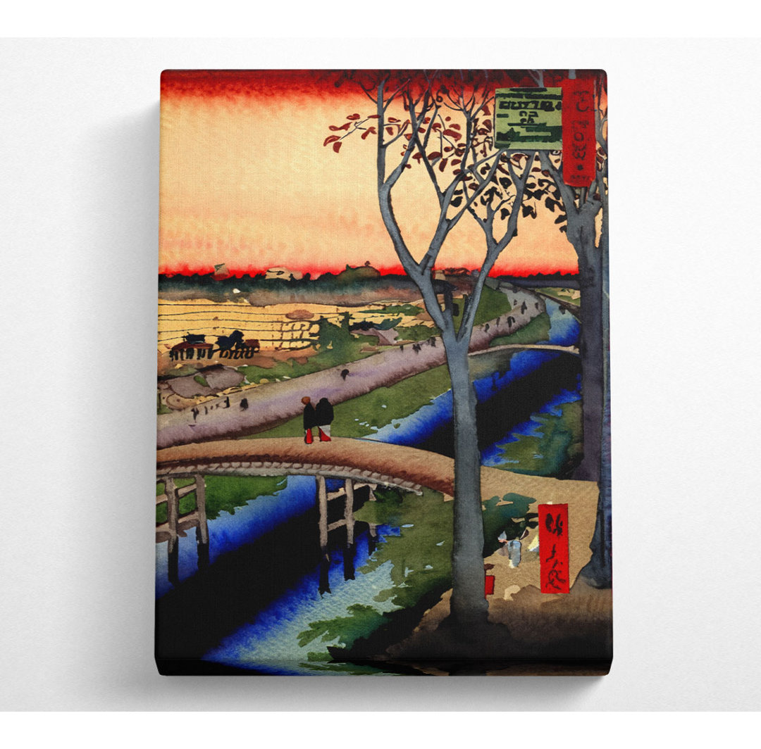 Hiroshige Koume Embankment - Kunstdrucke auf Leinwand