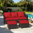 77'' Wide Wicker Outdoor Patio Sofa