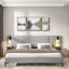 Upholstered Bed With Integrated Lights, Convenient Shelves And Iron Legs-2122440982