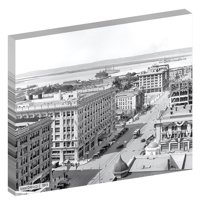 Historic San Diego - Toile tendue, H 20 po x l 24 po x P 1,5 po