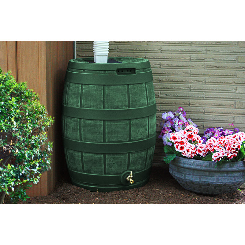 50 gallons Baril de pluie en plastique, Vert