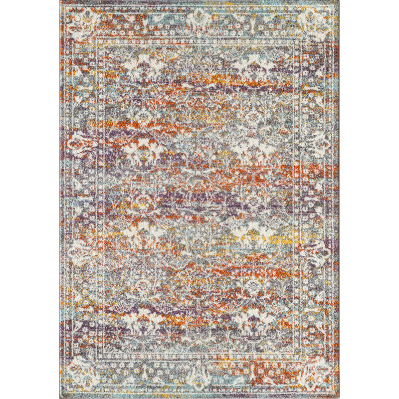 Tapis oriental gris Euleta, Rectangle 5 pi x 7 pi