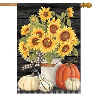 Fall's Glory Floral House Flag