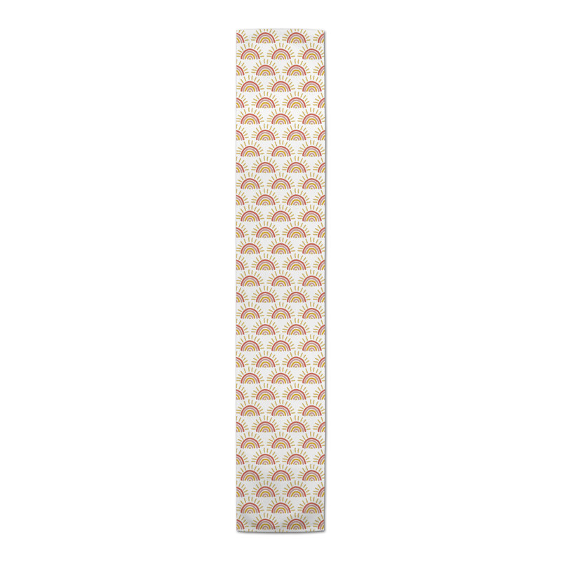 Chemin de table rectangulaire, 90 po x 16 po, Jaune / rouge