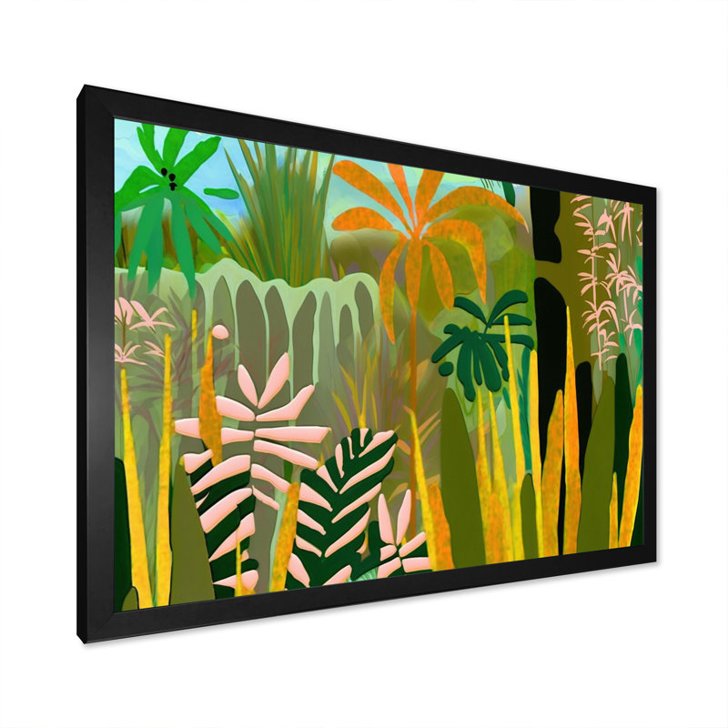«Blossoming and Vibrant Jungle Flora III», reproduction sur toile, H 12 po x l 20 po x P 1 po