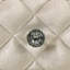 Table de chevet en velours beige Lucienne