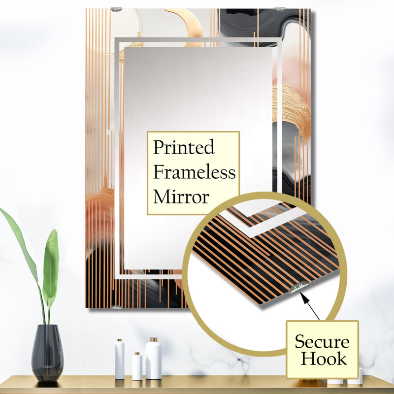 Keelan - Miroir à formes abstraites, décoration murale MIR137757, 40 po x 30 po