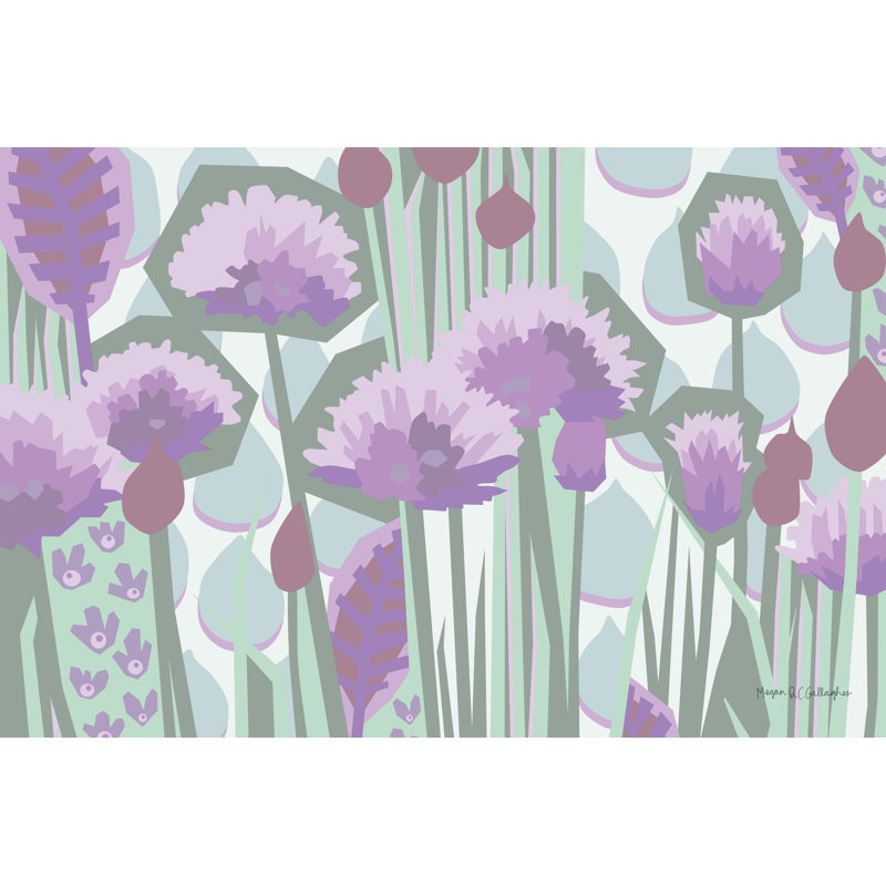 Chives I Pastel by Megan Gallagher - Graphic Art, Wrapped Canvas, 81 cm H x 122 cm W
