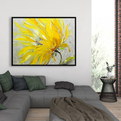 Fleur jaune, reproduction sur toile