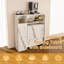 Table de salle à manger pliante multifonctionnelle avec buffet mural et rangement pour petits appartements (Wihte)