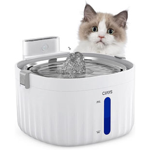 ORSDA Cat Water Fountain Stainless Steel, Pet Fountain Dog Water Dispenser,  Ultra-Quiet Automatic Cat Drinking Fountains with 6 Replacement Filters & 1  Silicone Mat for Cats, Small Dogs 67oz Fountain+1 Silicone Mat