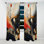 Coral Grey Monochromatic Fusion - Collages Curtain - Blackout Abstract Curtain - 1 Panels