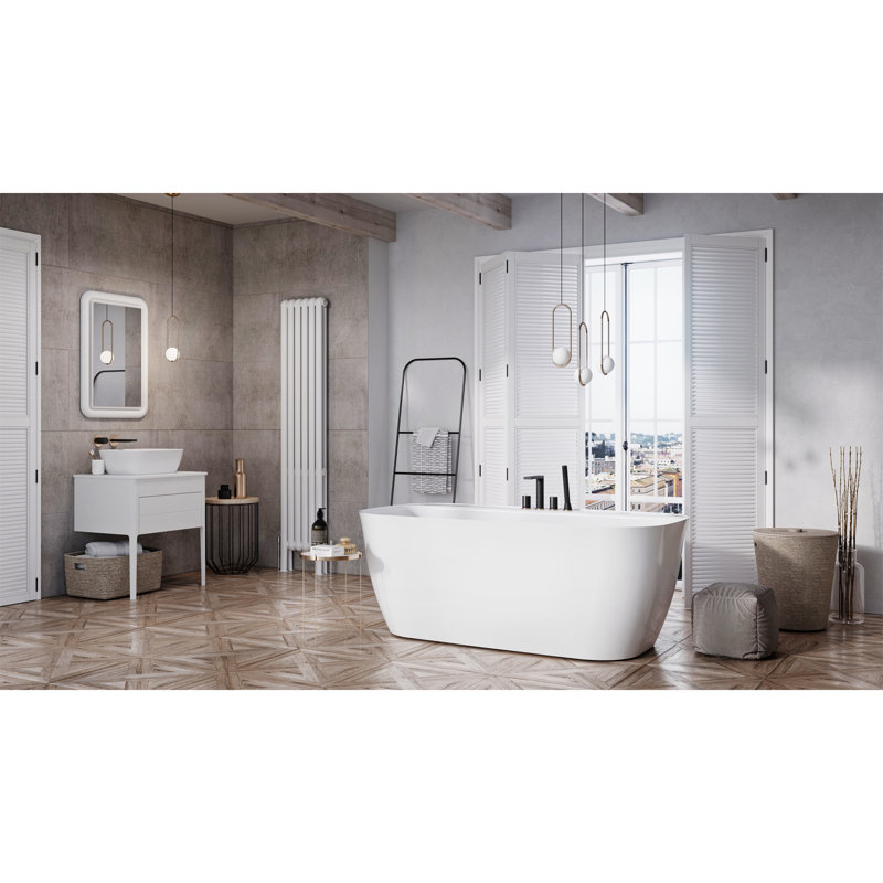 Tyne 1600mm x 160mm Soaking Acrylic Bathtub