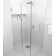 Illume 45 in. x 40.5 in. x 78 in. 90-degree Fully Frameless Wall Hinged Glass Shower Enclosure
