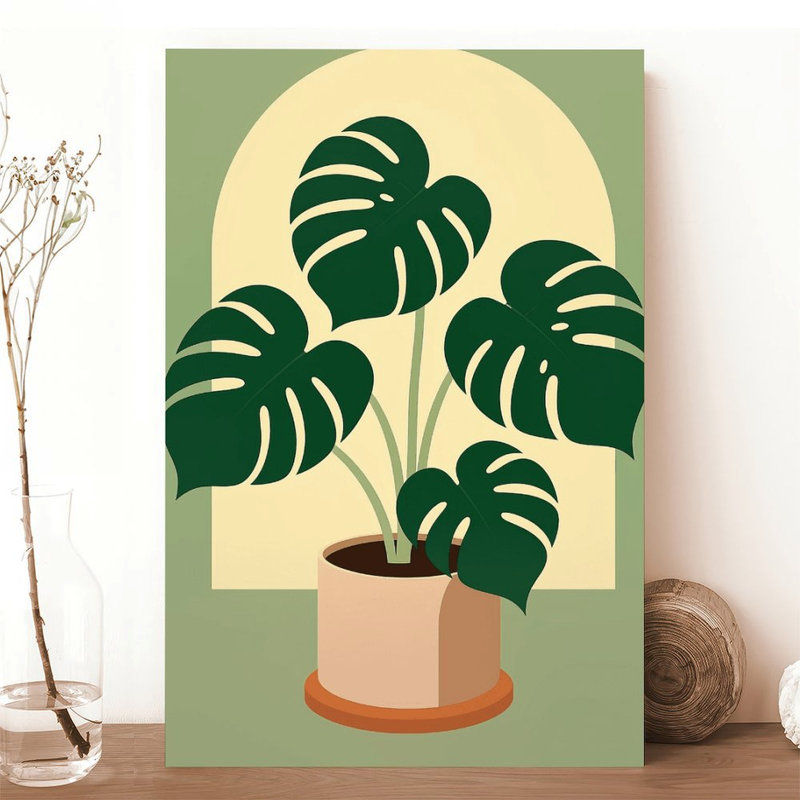 Impression sur toile, art mural Monstera, 20 x 30 po