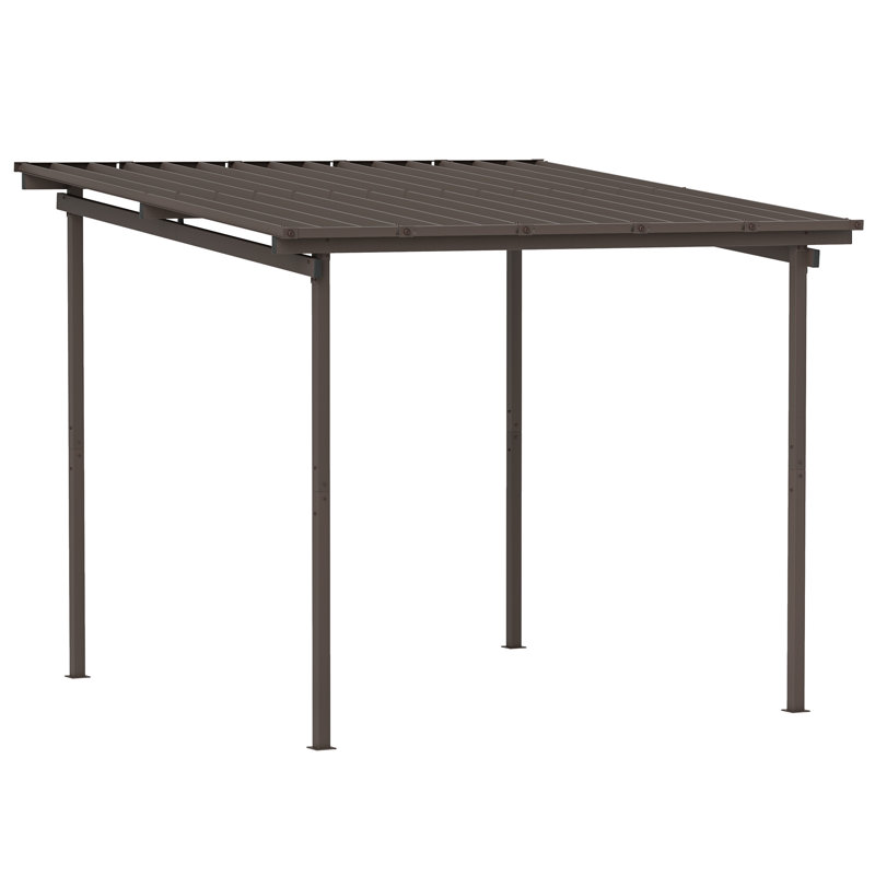 3 x 3(m) Garden Pergola Waterproof Metal Roof Lean to Pergola