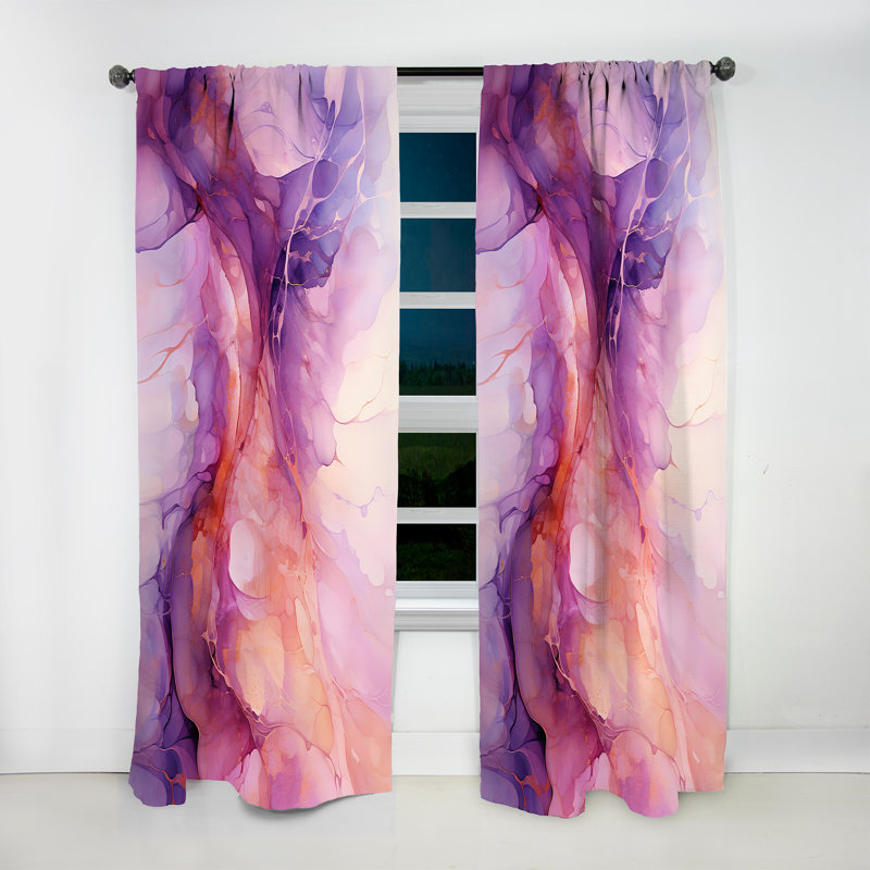 Rideau mauve Chanruss Tuba Terrain, L 52 po x L 90 po