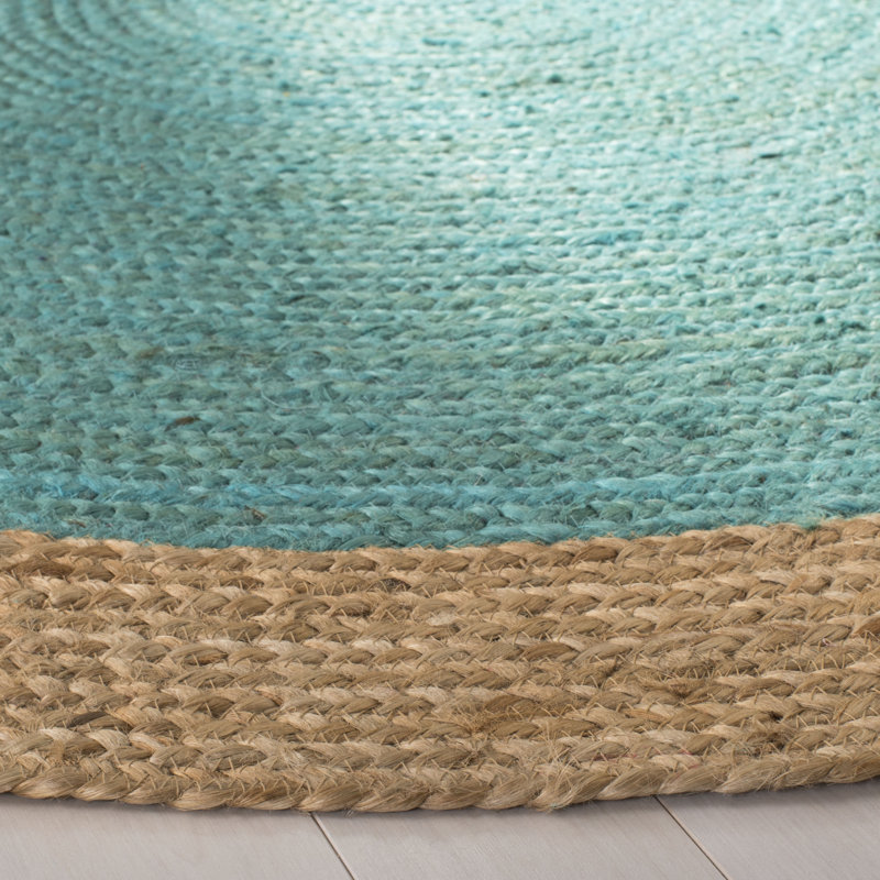 Vicksburg Natural Fiber Hand Woven Jute Solid Color Rug, Oval 8' x 10'