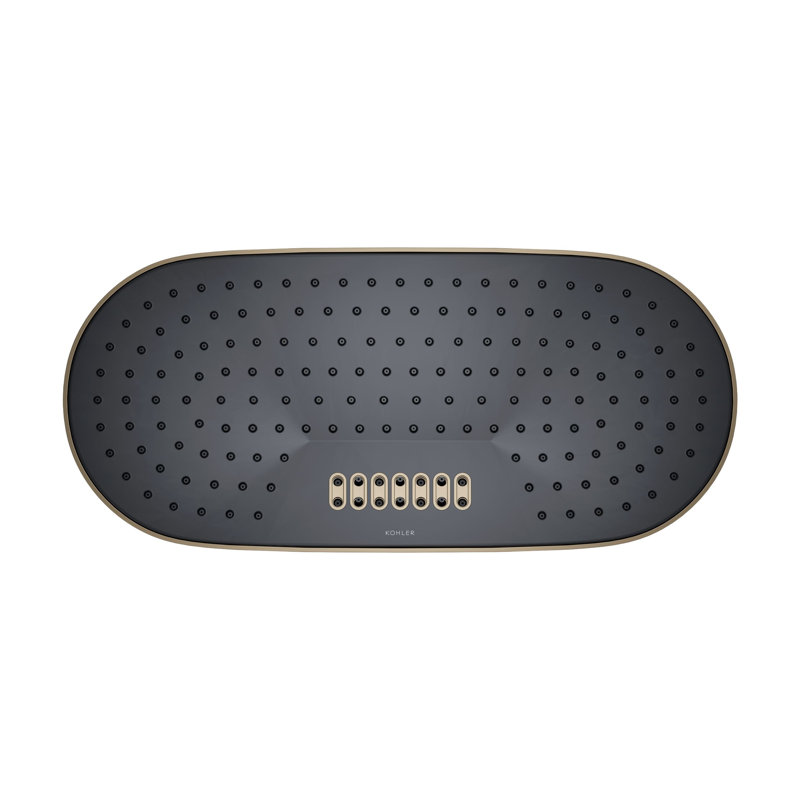 Statement™ 18" 2.5 GPM Oblong Rainhead, Vibrant Brushed Bronze