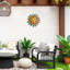 Décoration murale en métal fleur de soleil, décoration murale de 13 pouces pour intérieur et extérieur