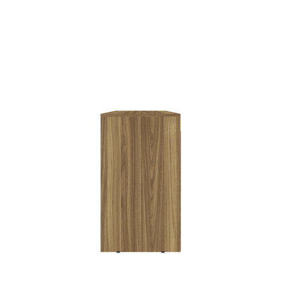 Home Office Workstation with Storage, Walnut