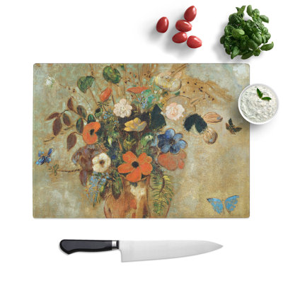 Vase of Flowers Vol.5 by Odilon Redon Chopping Board