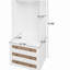 Armoire penderie avec rotin 3 tiroirs