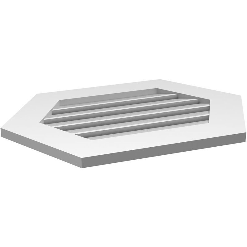 Évent horizontal fonctionnel à pignon en uréthane à surface horizontale Signature, H 20 po x l 28 po x P 1 po