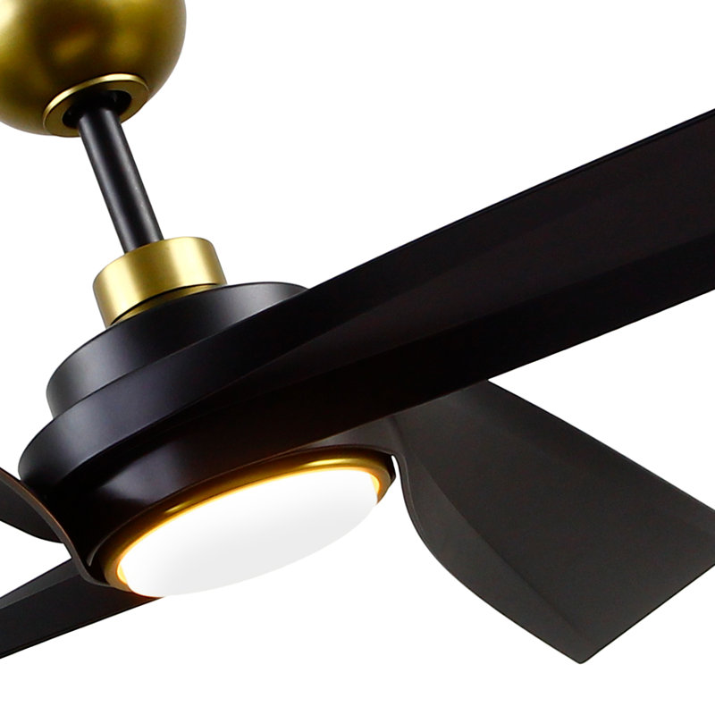 Horizon LED Ceiling Fan, Gold, Black