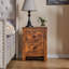 Ensemble de chambre à coucher rustique 3 pièces avec cadre de lit de rangement grand format et 2 tables de chevet, brun rustique-118690766-118690769