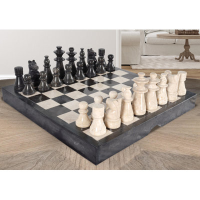 AFD Home Handmade 17'' L Marble Chess Game Set