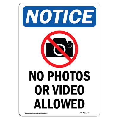 Aucune photo ni aucune vidéo permise